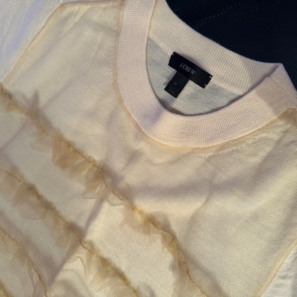 JCREW RUFFLE EMBELLISHED TOP SZ MEDIUM - Picture 4 of 7